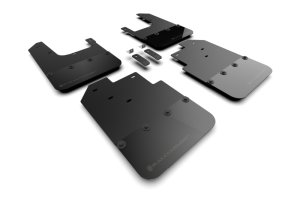 Toyota Tacoma Mud Flap Kit - Rally Armor - UR Black Flap/Green Logo - Black - `16-`23